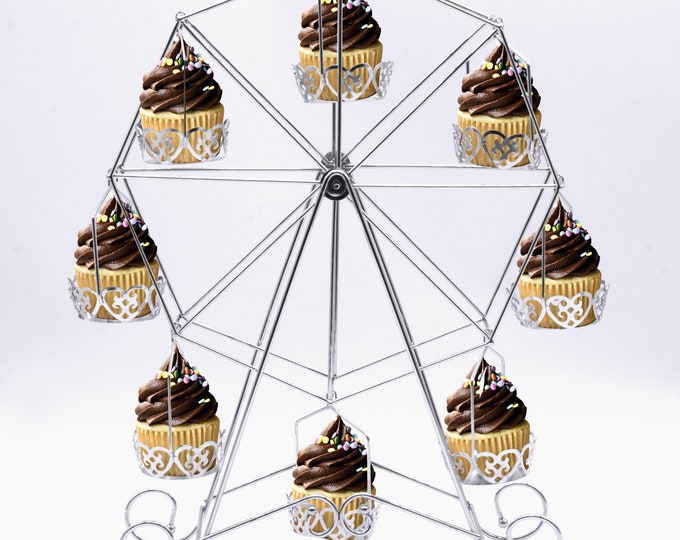 Cupcake Ferris Wheel Display Stand Novelty Cake Holder Chrome Etsy