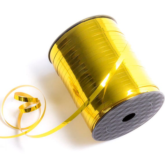 Shiny Gold Ribbon 500 Metres Curling Balloon String