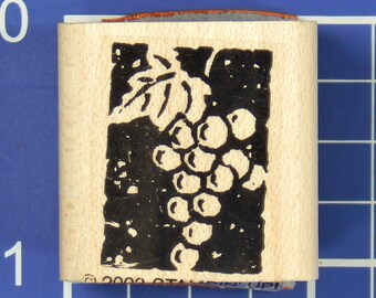 Craft Textile Fabric Printing Stamp By 1 Pc PRB-578 Pottery Scrapbook Stamp Designer Grapes Pattern Stamp Square Wooden Rubber Stamp