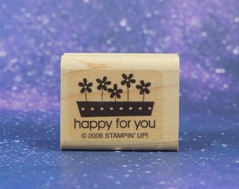 ヴィンテージ スタンピンアップ ギフト フォー ユー 木製マウント ゴム