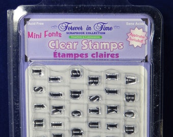 Forever in Time MINI FONTS, 52 Piece Clear Stamp Set