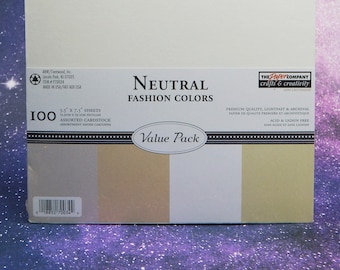 Papel cartulina de 5,5 x 7,5, colores neutros de moda