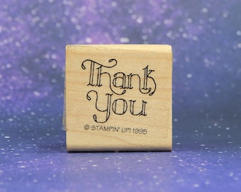 THANK YOU, Wood Mounted Rubber Stamp, Stampin' Up!