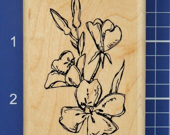 BLUMEN, auf Holz montierter Stempel von Stampin 'Up!