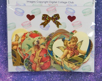 30 Valentine Cupid Hearts, Punchies / Die Cuts