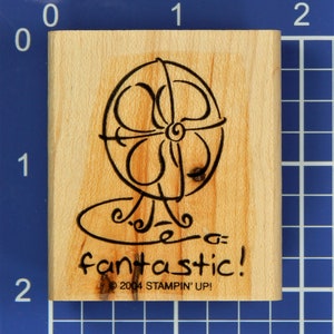 FANTASTISCH, op hout gemonteerde rubberen stempel, Stampin' Up!