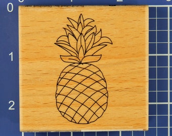 PINEAPPLE, Wood Mounted Rubber Stamp by Studio G