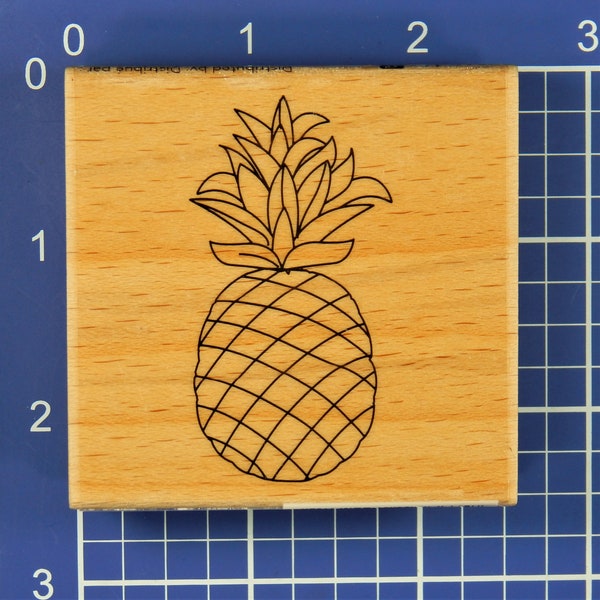 PINEAPPLE, Wood Mounted Rubber Stamp by Studio G