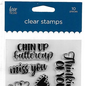 SENTIMENTS et plus encore, jeu de tampons transparents, Love Nicole