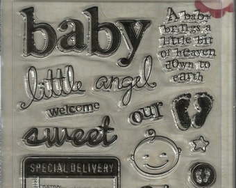 Juego de sellos transparentes BABY de Sandylion Stamps