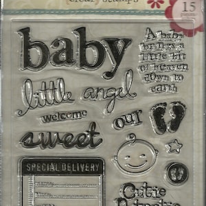 Juego de sellos transparentes BABY de Sandylion Stamps