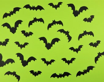 100 BATS, Punchies/Die Cuts, for HALLOWEEN in BLACK