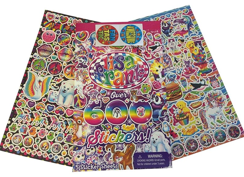 Lisa Frank Sticker Booklet Over 600 Stickers - Etsy