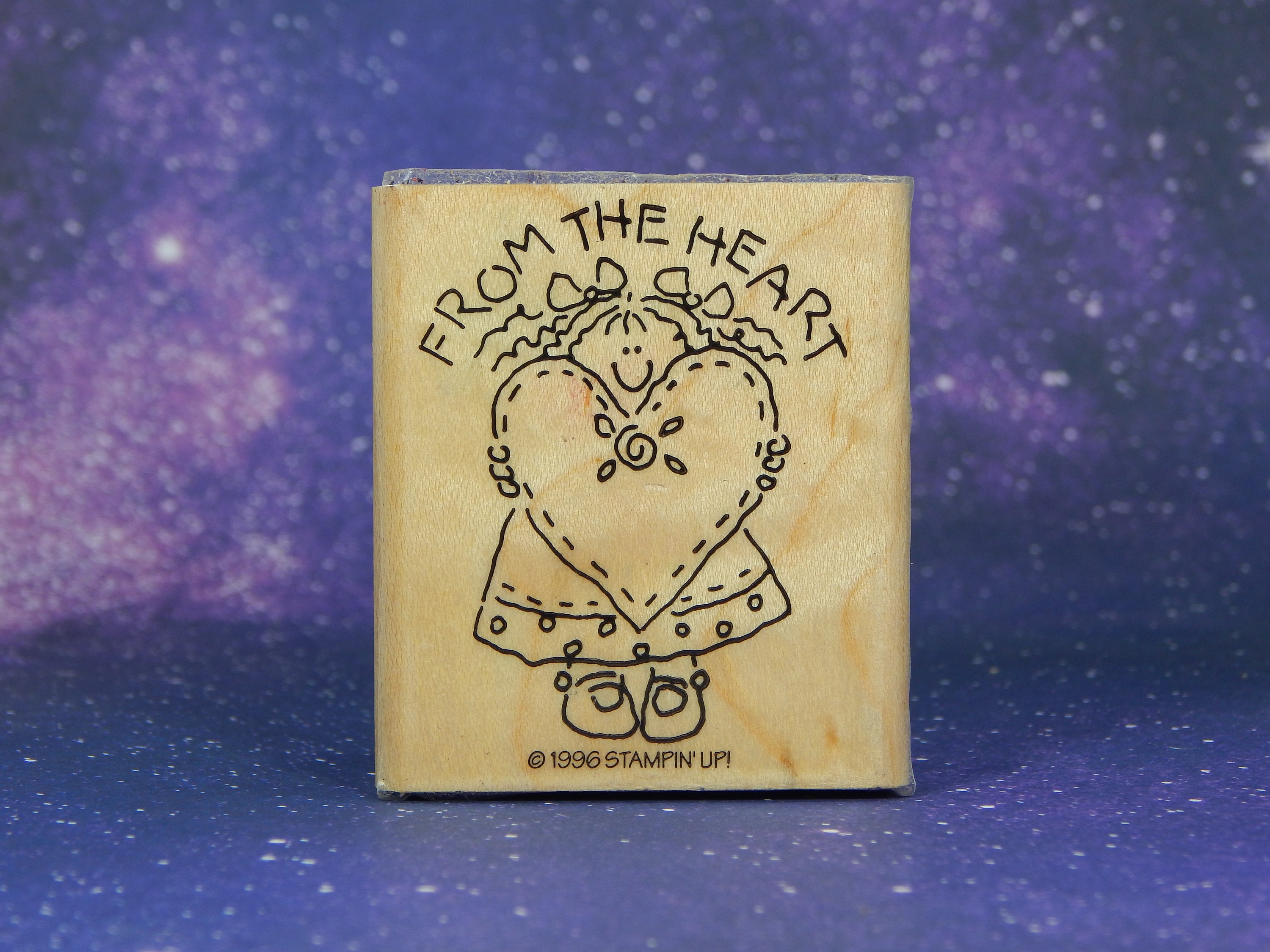 FROM THE HEART, Mounted Rubber Stamp, Stampin display picture 1