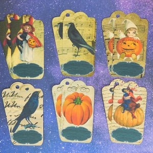 12 Large HALLOWEEN Tags, 4-1/4&quot; x 2-1/4&quot;