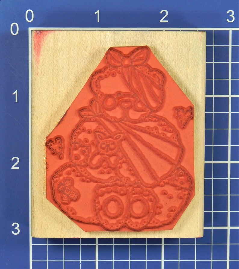 JRL Design Co BANDAGED BEAR Mounted Rubber Stamp