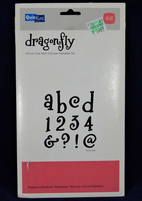 QUICKUTZ ALPHABET DRAGONFLY FONT