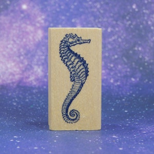 CABALLO DE MAR, Sello de goma montado en madera, Recuerdos