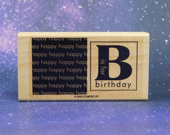 B is for BIRTHDAY, Rubber Stamp by Stampin' Up!