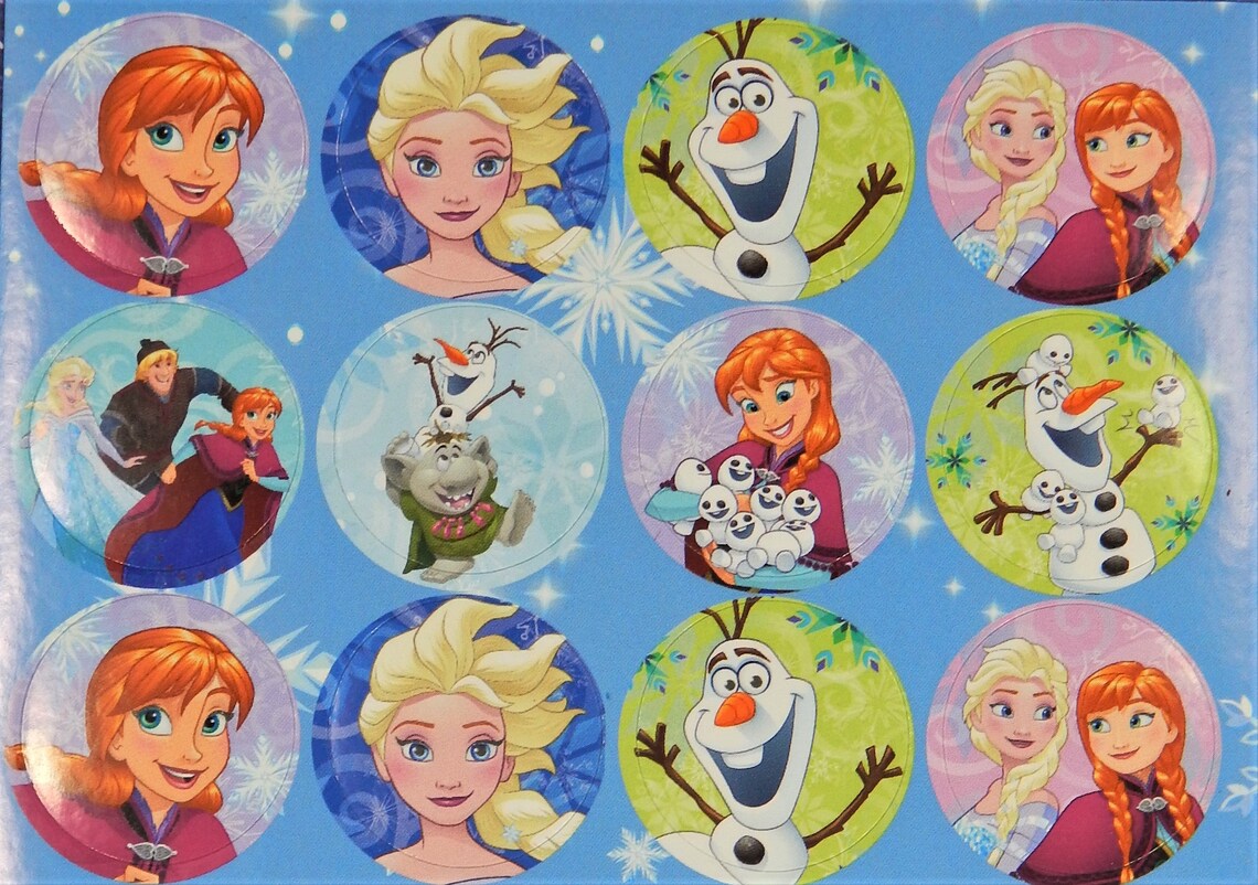 Disney Frozen Stickers 96 Stickers by Stickerfitti Etsy