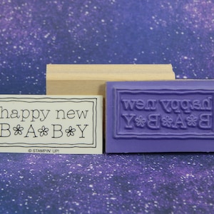 FELIZ NUEVO BEBÉ, sello de goma sin montar, Stampin' Up!