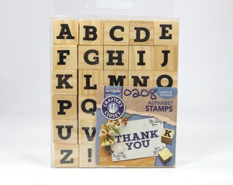ALPHABET STAMPS, Wood Mounted Rubber, Set by Artskills