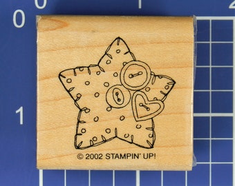 STAR mit BUTTONS, montiert Stempel, Stampin' Up!