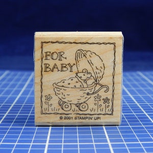 PARA BEBÉ, sello de goma montado en madera, Stampin' Up!