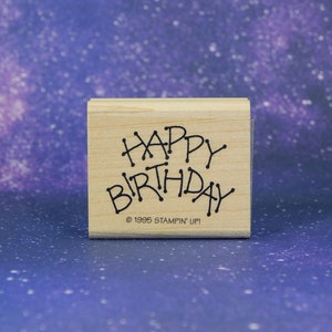 HAPPY BIRTHDAY, Mounted Rubber Stamp, Stampin&#39; Up!