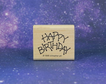 HAPPY BIRTHDAY, Mounted Rubber Stamp, Stampin&#39; Up!