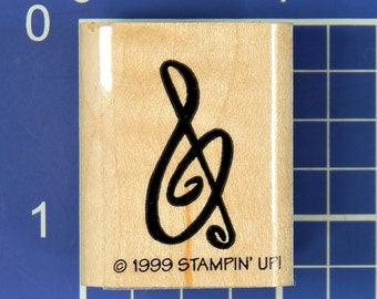 TREBLE CLEF, Mounted Rubber Stamp par Stampin' Up!