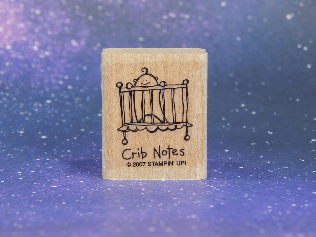 CRIB NOTES Wood Mounted Rubber Stamp Stampin' Up Etsy