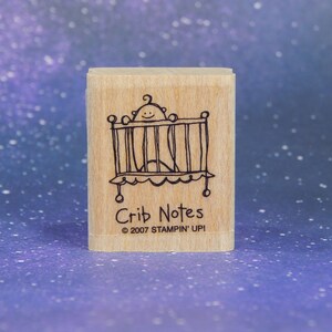 NOTAS DE CUNA, sello de goma montado en madera, Stampin' Up!