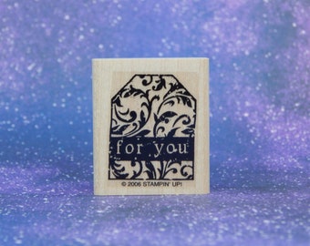 ヴィンテージ スタンピンアップ ギフト フォー ユー 木製マウント ゴム