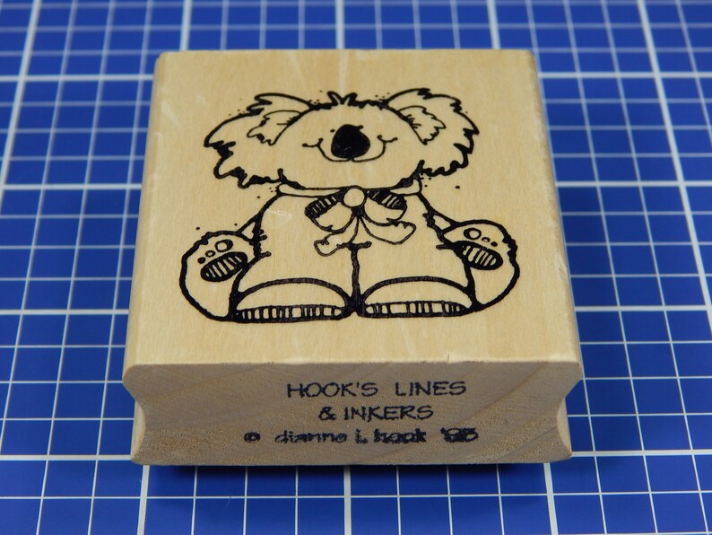 AUSSIE KOALA Rubber Stamp by Hook/'s Lines Inkers