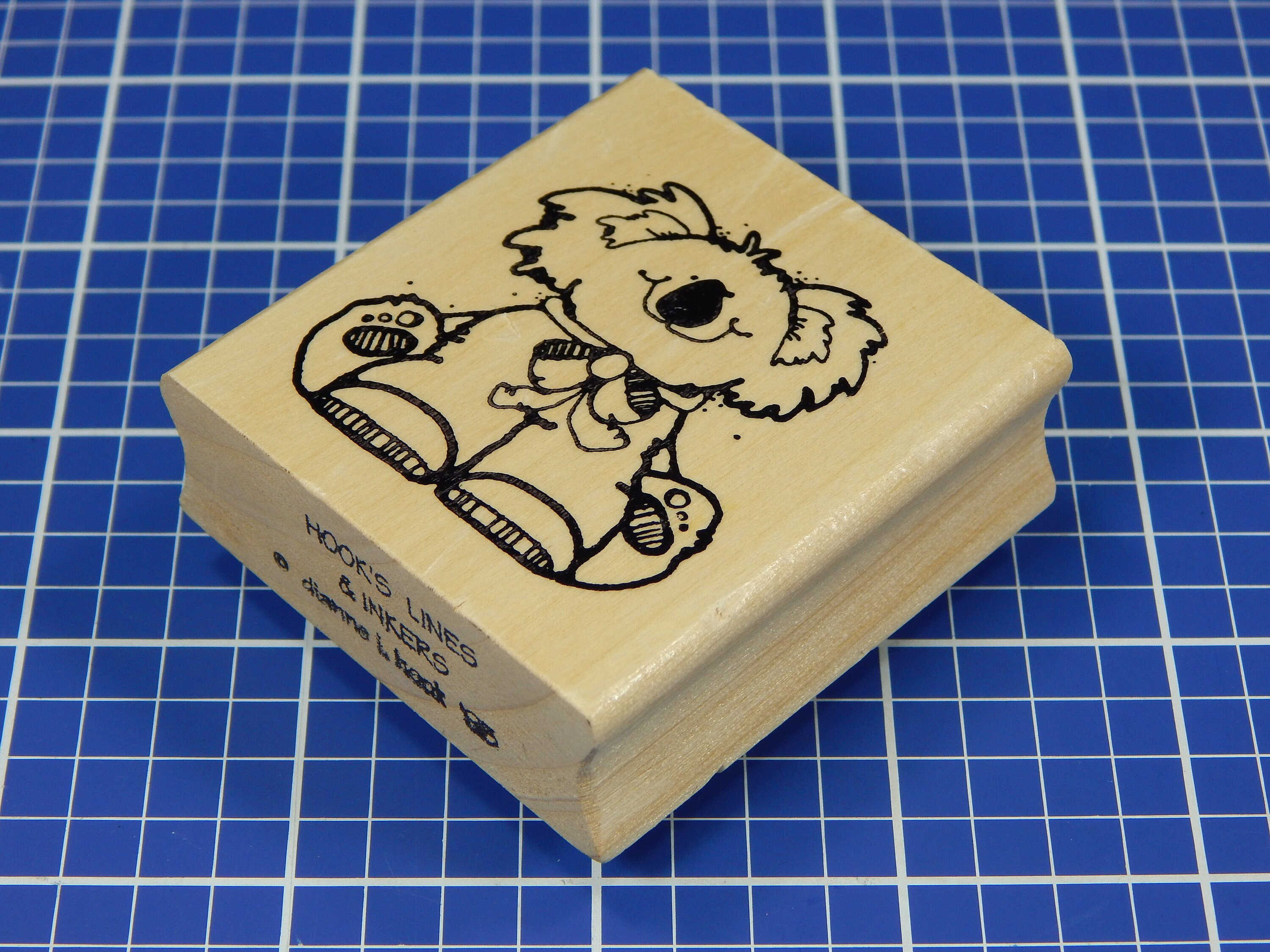 AUSSIE KOALA, Rubber Stamp by Hook's Lines Inkers 