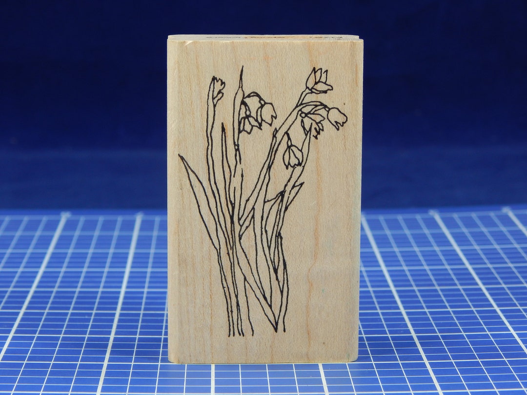SPRING FLOWERS, Wood Mounted Rubber Stamp, Annette Watkins - Etsy