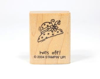 HATS OFF, Wood Mounted Rubber Stamp, Stampin&#39; Up!