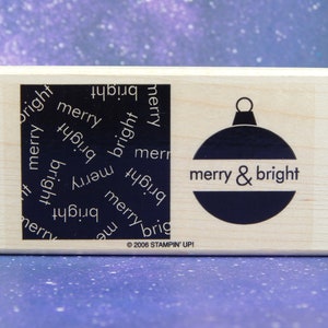 MERRY & BRIGHT, Mounted Rubber Stamp, Stampin&#39; Up!