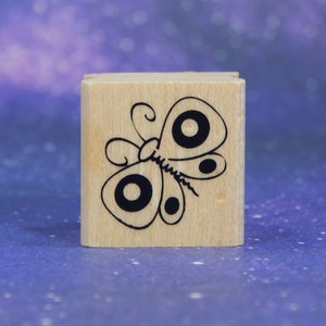 MARIPOSA, Sello de caucho montado en madera, Recuerdos