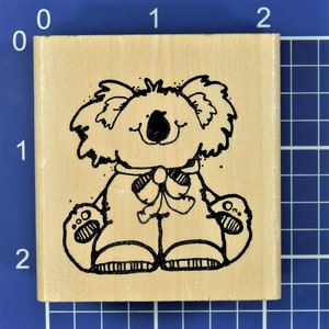 AUSSIE KOALA, Rubber Stamp by Hook&#39;s Lines Inkers