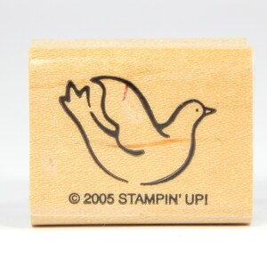 DOVE, BIRD, carimbo de borracha montado em madeira, Stampin' Up!