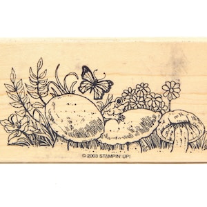 FEENGARTEN Stempel, Fantasy Stempel auf Holzplatte von Stampin' Up!