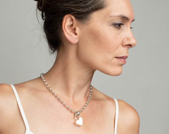 Chunky Rolo Chain Necklace With 
