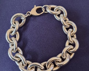 925 sterling Silver chunky chain bracelet - statement bracelet - birthday gift idea