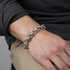 Chunky 925 sterlingzilver Cubaanse schakelarmband - brede uniseks ketting