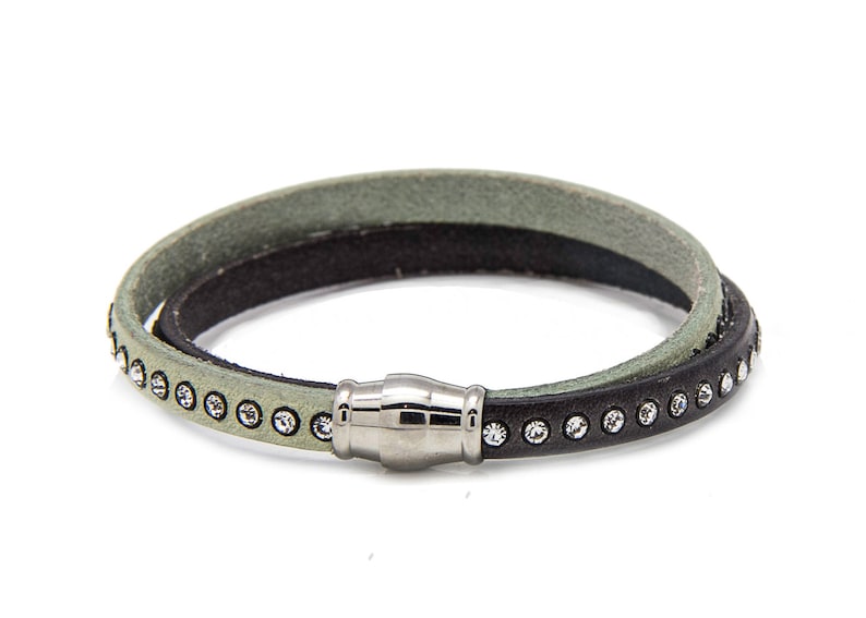 Free Shipping Beige to dark brown bracelet Double color cuff bracelet Leather bracelet