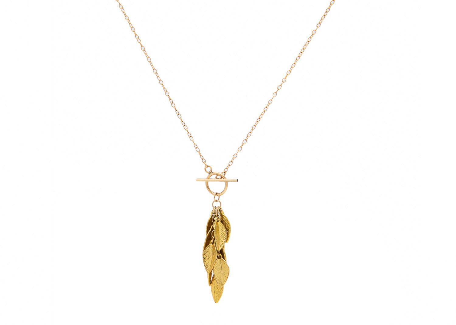 Gold Leaf Pendant Necklace Leaf Jewelry Minimalist Jewelry Etsy