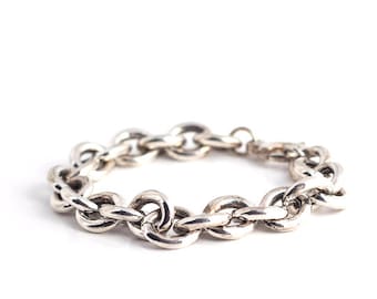 925 sterling Silver chunky chain bracelet - statement bracelet - birthday gift idea