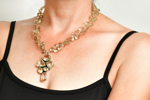 アールデコシトリンペンダントトップ